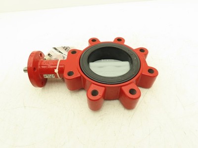Bray 310400-11010390 4'' Lugged Butterfly Valve Bare Stem Red 8-Lug M1210