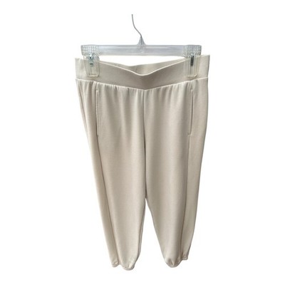 Lou and Grey High Rise Scubasoft Pull on Cream Joggers-Size S