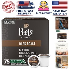 Indulge in Peet's Dark Roast K-Cups - Major Dickason  s Blend, 75 Pods Included