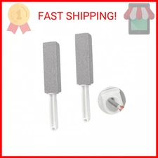 2 Pack Pumice Cleaning Stone with Handle, Toilet Bowl Cleaner Toilet Brush with 
