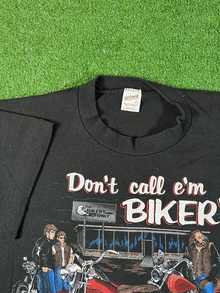 Harley Davidson de colección años 80 no los llames motociclistas hasta... talla grande Sturges 1986 Foto 2 de 4