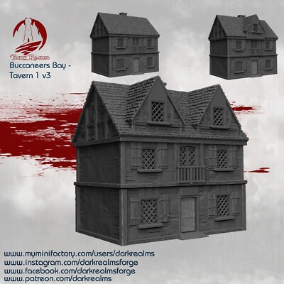 Buccaneers Bay Tavern 1 V3 Dark Realms Tabletop Gelände Wargaming 28mm