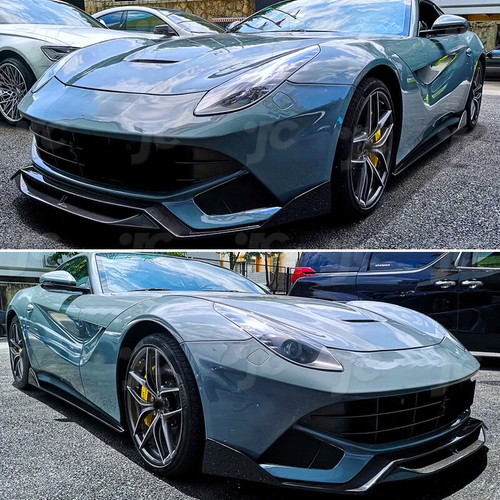 For Ferrari F12 Berlinetta 2012UP Carbon Fiber Front Bumper Lip Spoiler Splitter - Picture 5 of 11