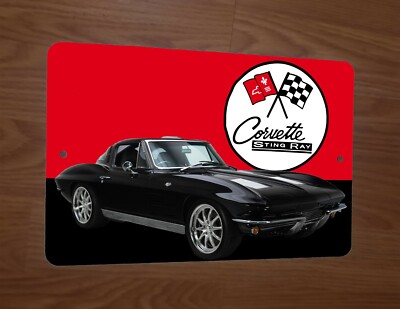 1963 Corvette Sting Ray Photo 8x12 Metal Wall Sign