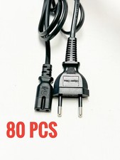 *Lot of 80* 6 Ft European Power Cord Cables 2-Prong Europlug