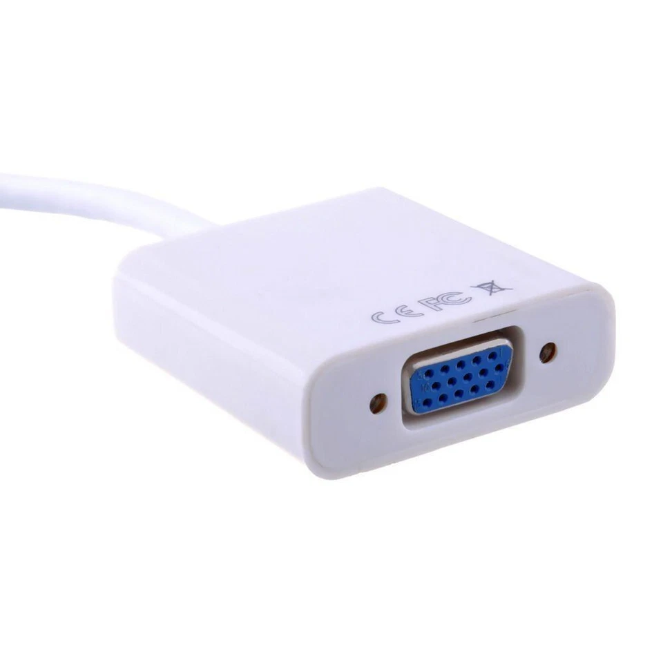 Mini Display Port DP Thunderbolt to VGA Adapter Cable for MacBook Pro Air Mac - Image 2 of 3