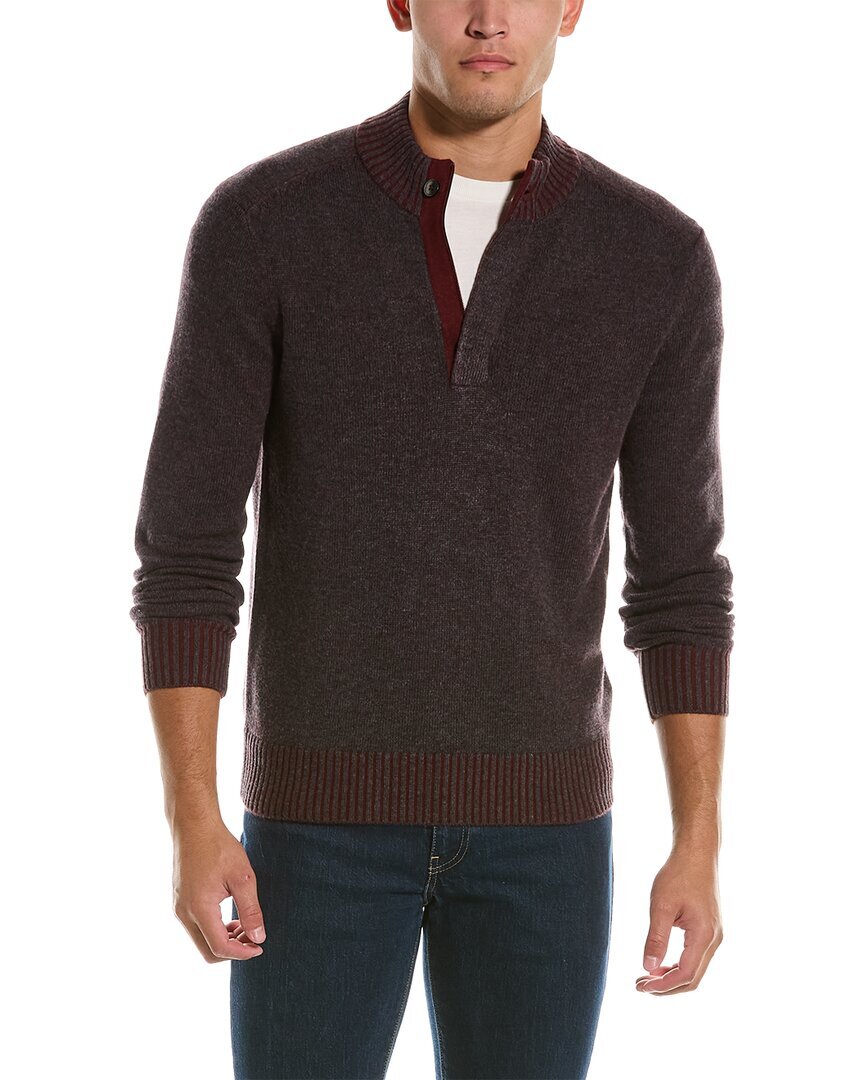 Мужская модель Raffi из искусственной шерсти и кашемира на молнии 1/4 серого цвета Xl