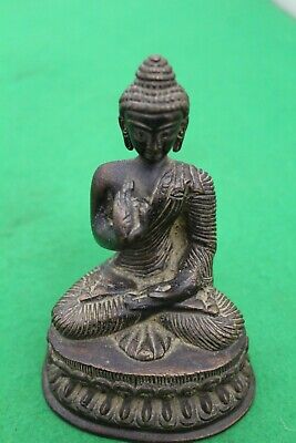 Buy Antique Tibetan Bronze Shakyamuni Buddha On Lotus Base 13.5cm