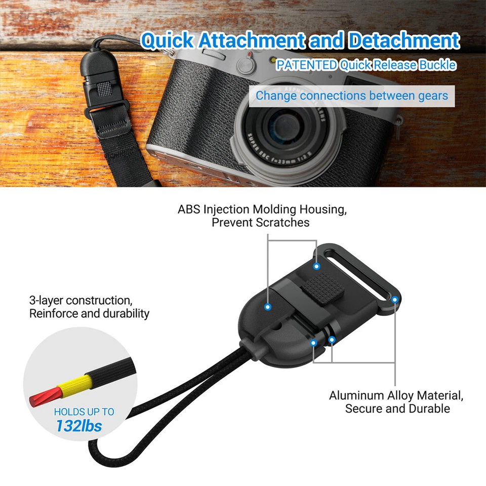 JJC Hand Wrist Strap Grip for Fujifilm X100VI Sony RX1RIII DSLR Mirroless Camera - Image 3 of 4