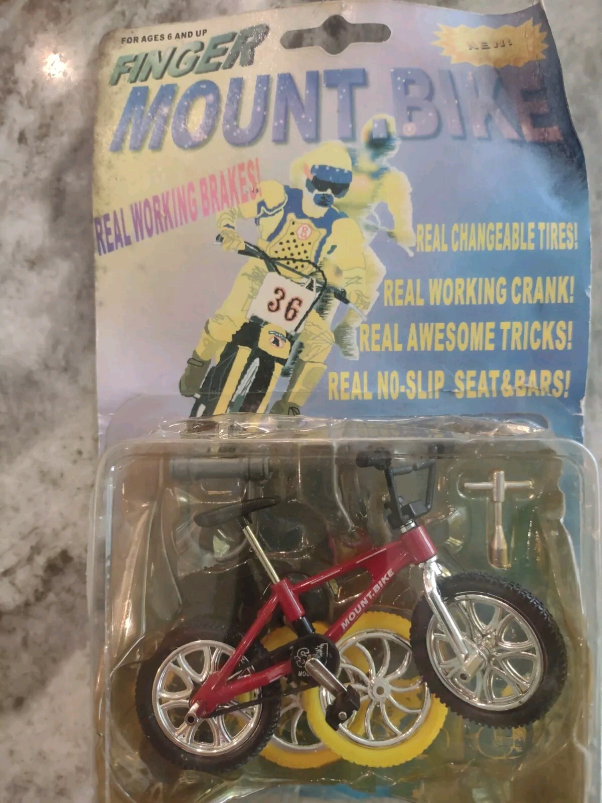 Finger Mount Bike Vintage 90's Sealed Bicycle Model Toy Work