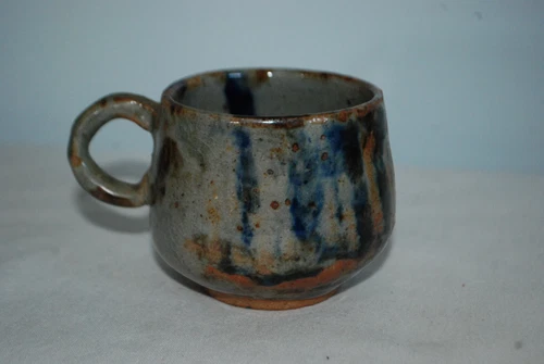 Art Pottery Mug Hand Thrown Small Coffee Mug Signed