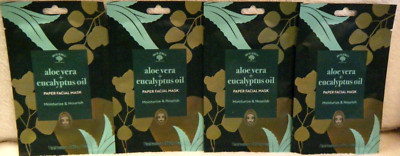 BOLERO Beverly Hills Paper Facial Mask Aloe Vera & Eucalyptus .37 floz FAST SHIP