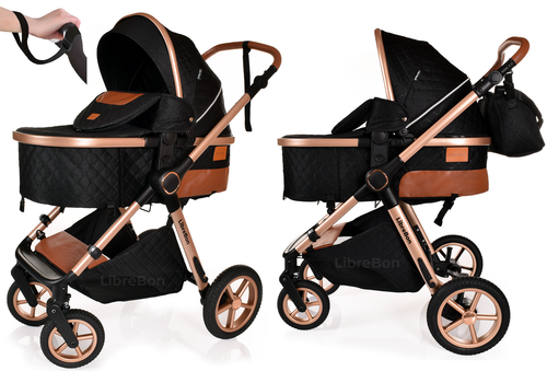Baby Pram Buggy 3 in 1 Travel System Car Seat Folding Pushchair Reversible - Picture 49 of 117