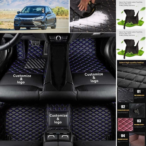 For Honda Accord Car Floor Mats Luxury Liners Leather Waterproof Carpet Non-slip - Bild 10 von 35