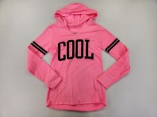JUSTICE 16 HOODIE SWEATSHIRT PINK COOL GLITTER BACK TO SCHOOL Hi Lo Soft