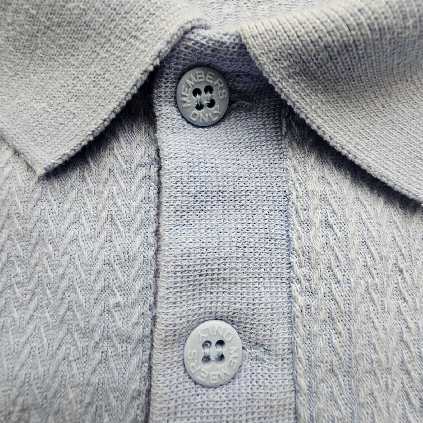 Members Only Men Polo Shirt XL XT Light Blue 70s … - image 5