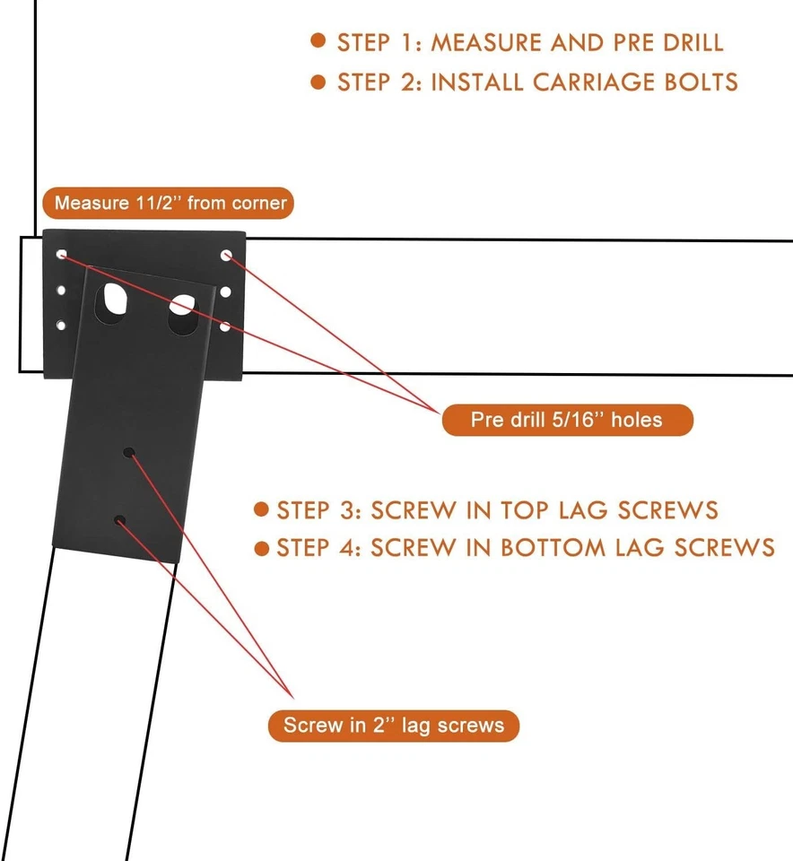 Weather-Resistant Deer Blind Bracket Kit - Heavy-Duty Steel - 48 Screws Included - Image 4 of 4