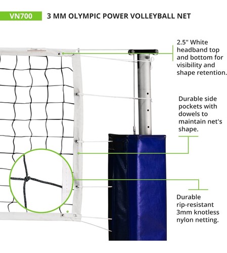 Champion Sports Official Tournament and Olympic Sized Volleyball Nets - Picture 4 of 7