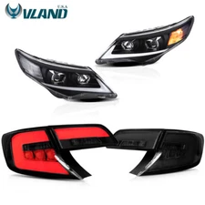 For 2012-2014 Toyota Camry LED DRL Projector Headlights & Tail Lights Combo Set