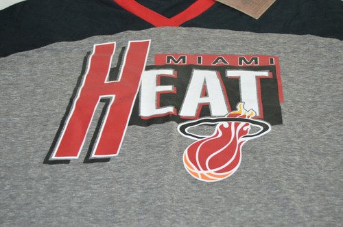 Mitchell & Ness Miami Heat Logo Grey/Black Men's Tailored T-Shirt Size XL NWT - 第 3/6 張圖片