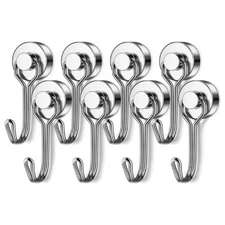 8 Pack Swivel Swing Magnetic Hook 30LBS Heavy Duty Magnetic Hooks Strong Magnet