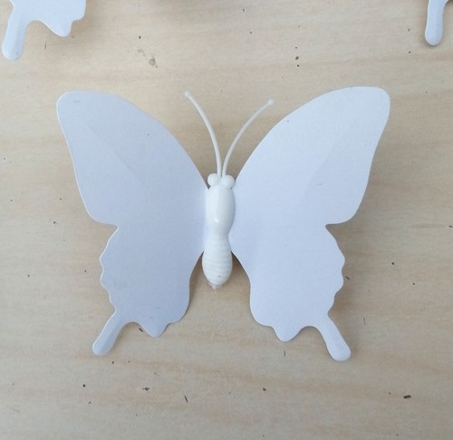 5 x Pinzas para el Cabello Impermeables Cuerpo Mariposa Blanca 3D Boda Fiesta Decoración 5,5 cm - Imagen 5 de 7