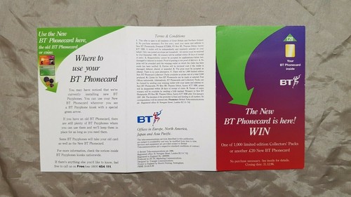 T69 Folder mit Telefonkarte 1996 British Telecom 20 Pound sealed eingeschweisst - 第 4/4 張圖片