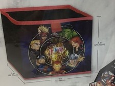 "Caja de juguetes de almacenamiento plegable para niños Marvel Avengers con pestaña 8""x9""x9"""