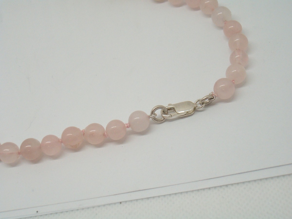 Pietra preziosa di calcedonio rosa rosa, collane a strati catena