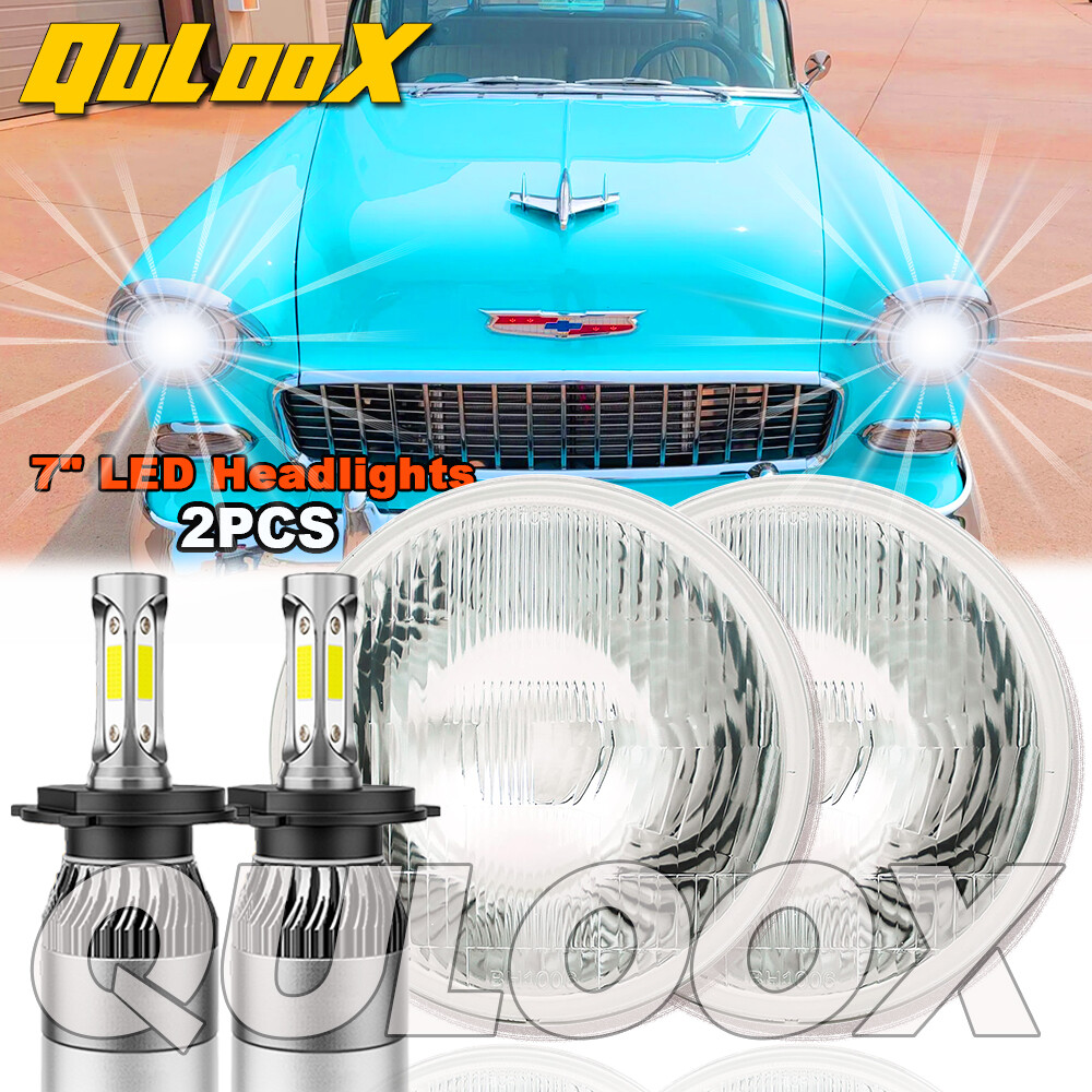 7'' Round led Headlights FOR 1953-1957 Chevrolet Bel Air/150/210 Impala Ford
