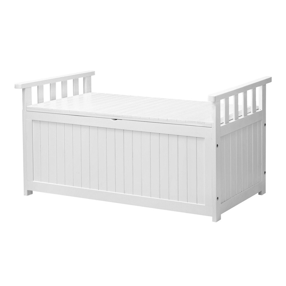 ALFORDSON Outdoor Storage Box Wooden Garden Bench Chest Tool Sheds