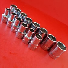 New Craftsman Easy Read 14pc 6 Pt 12 Drive Shallow Metric Socket Set 9 - 22mm