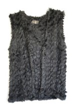 Linda Richards Knit Rabbit Fur Vest (size Xl)