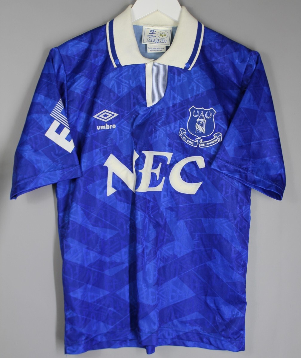 EVERTON ENGLAND 1991/1992/1993 HOME FOOTBALL SHIRT SOCCER JERSEY