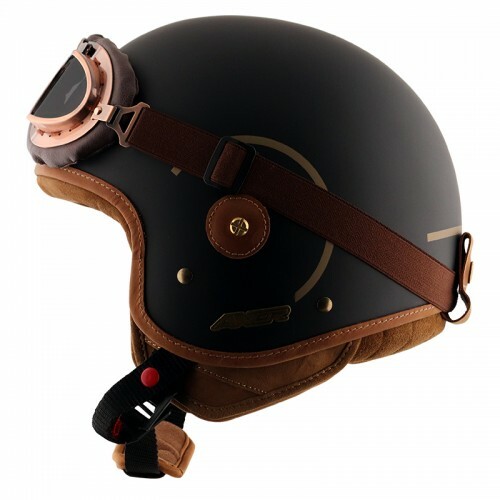 Casco de motocicleta AXOR ""LEGENDARIO"" cara abierta con gafas - Imagen 4 de 20