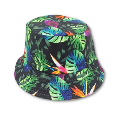 Tropischer Eimerhut Fischerfestival heller Tanz Ibiza Sonne Regen Hipster