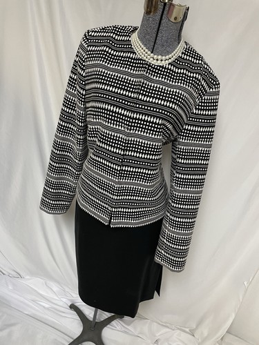 Banana Republic Skirt Suit Size 14 Two Piece Set Pockets Power Suit Cotton Wool - Picture 16 of 23
