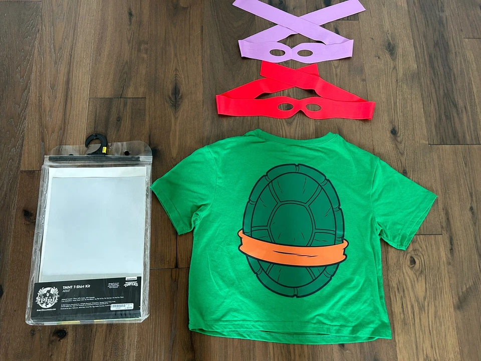 Camiseta Teenage Mutant Ninja Turtle para mujer roja púrpura TMNT Raphael Donatello Foto 2 de 2