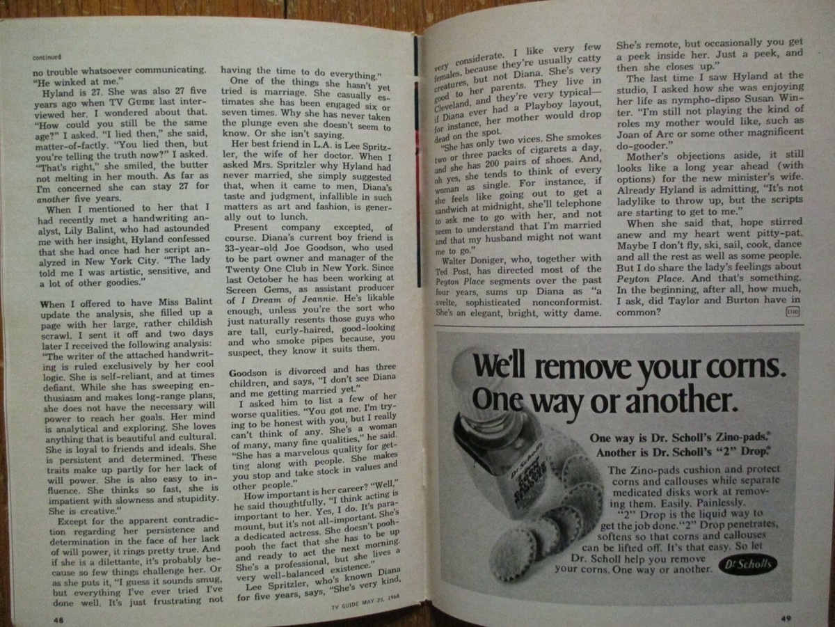 1968 TV Guide(DIANA HYLAND/LEIGH TAYLOR-YOUNG/RAQUEL WELCH/DACK