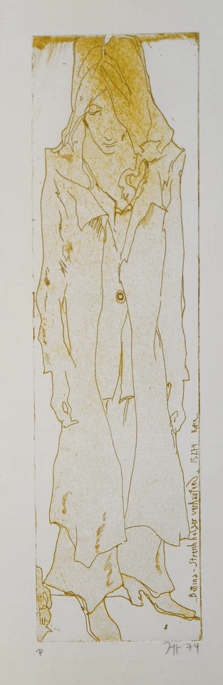 Horst Janssen /Radierung/1974/handsigniert/Probe Exemplare/Bettina Streichhölzer - Bild 3 von 4