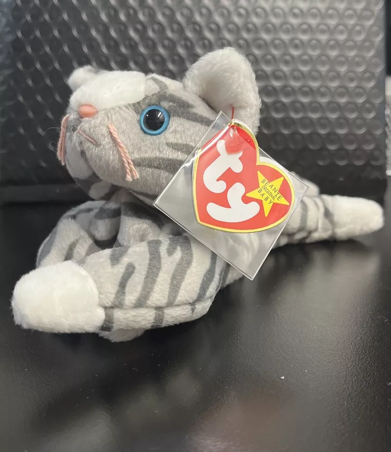 Retired 1997 Ty Beanie Baby Prance the Cat with TAG ERROR