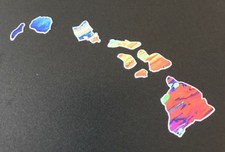 Hawaiian Islands Sticker - Hawaii Maui Oahu Kauai Molokai Kona Hilo Surf Aloha