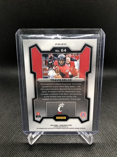 2024 Panini Prizm Draft Picks - Travis Kelce #64 Ruby Wave Prizm Color Match - Picture 2 of 3