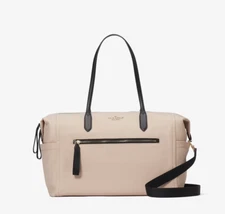 NEW Kate Spade Chelsea Weekender Tote Travel Bag Gym Duffle -  Warm Beige KE405