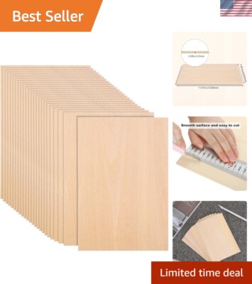 High-Quality 25 Pack Basswood Craft Boards - Perfect for Wood Burning & Painting