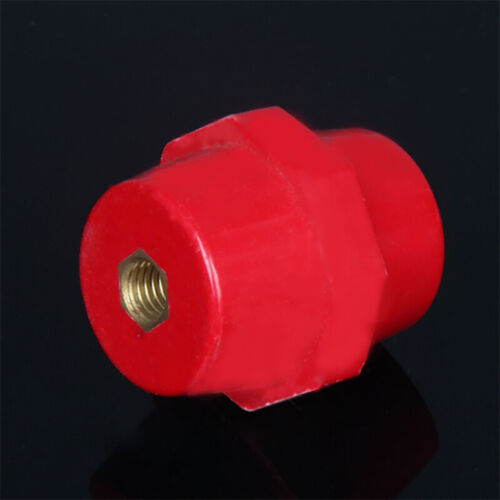 SM M5-M10 Brass Bus Bar Insulator Thread Standoff Insulated Spacers BMC Red - Picture 4 of 6