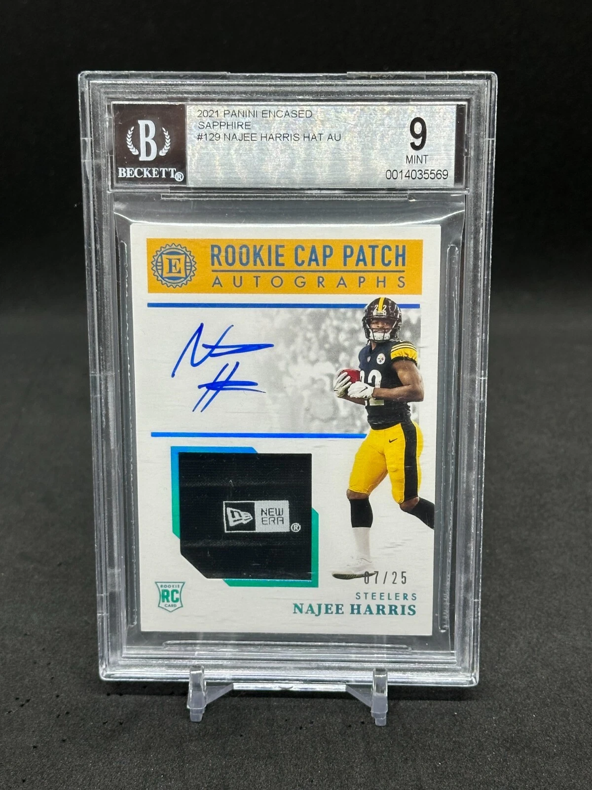 Najee Harris Panini Encased Future Wave Materials #FWMNH Sapphire