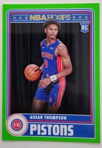 2023-24 NBA Hoops Ausar Thompson RC Rookie Tribute Neon Green #293 Pistons
