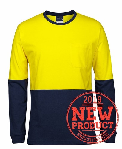 Cotton Safety Work T-Shirts Tee UPF 50 