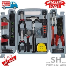 130Pcs Mechanics Tool Set Kit Hammer, Screwdriver, Wrenches Set Repair Tool Case
